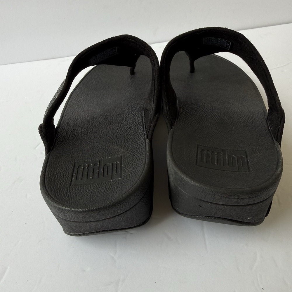 FitFlop Shimma Glitter Toe Post Sandals Black Glitter Women's US 6 EU 37 New - Picture 8 of 8